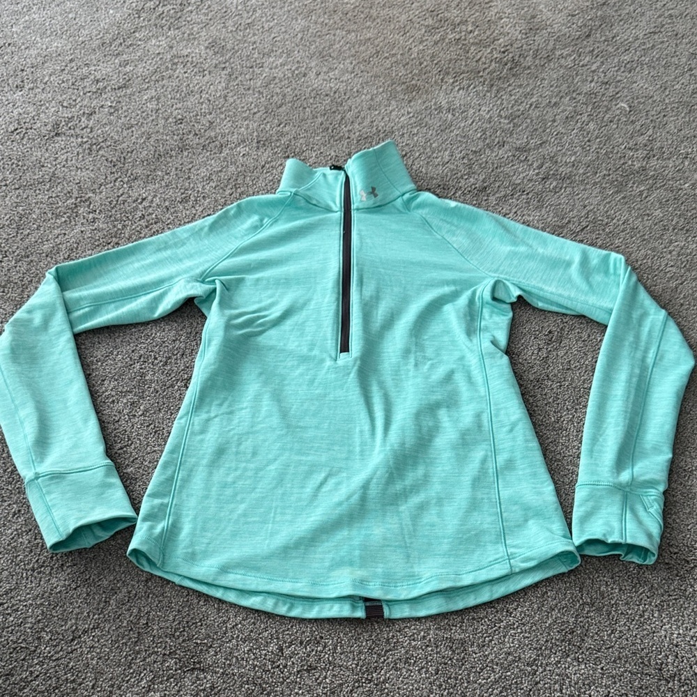 Women's Aqua Quarter-Zip Top